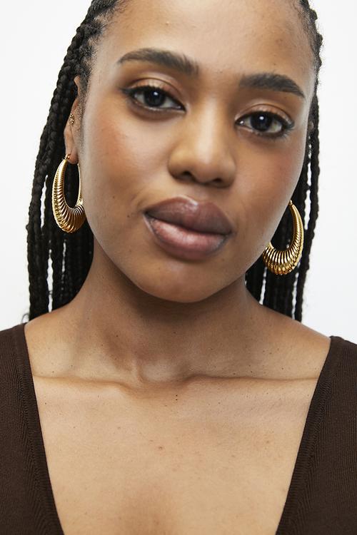 Bold Designer Earrings - Gold