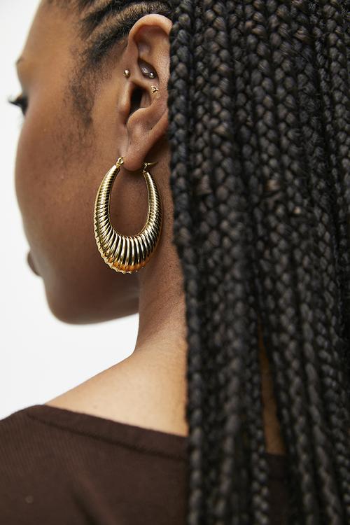 Bold Designer Earrings - Gold