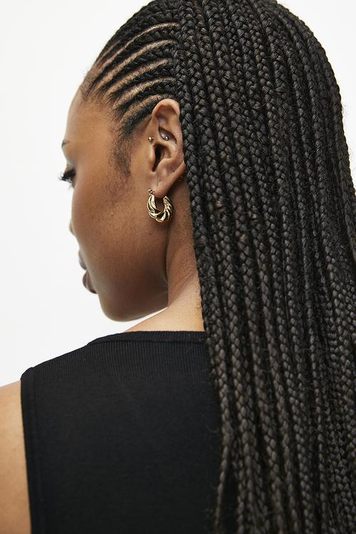 Trendy Twist Earrings - Gold