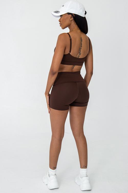 Latte shorts - truffle brown