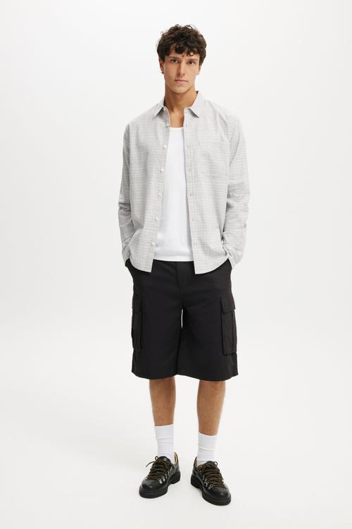 Luca Long Sleeve Shirt - Natural Check