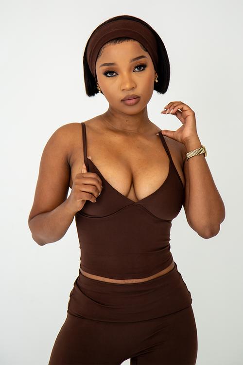 Latte tank - cocoa brown