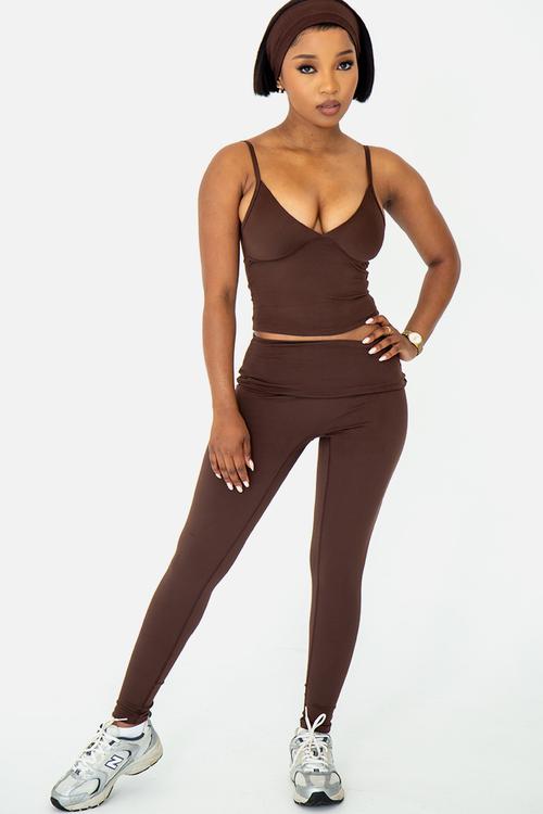 Latte tank - cocoa brown