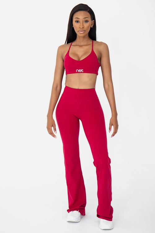 Amore flare pants - plum red