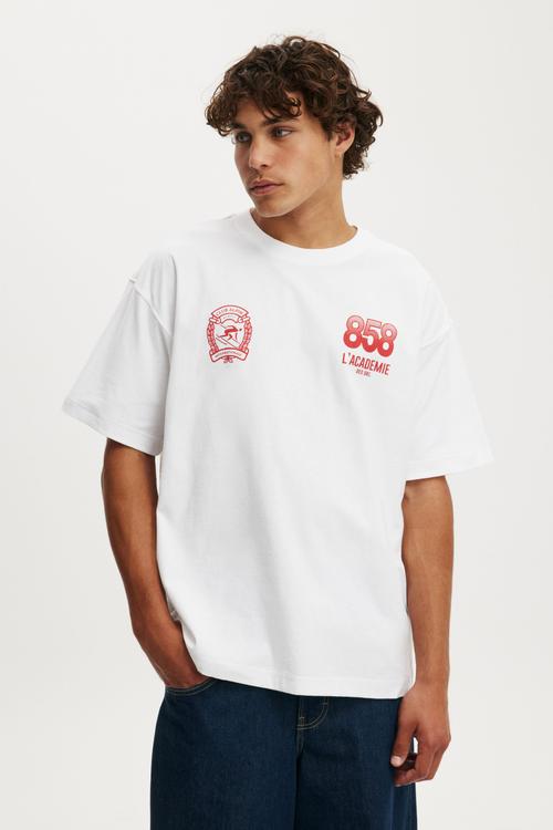 Box Fit Graphic T-shirt - White/Chalet Au Descent