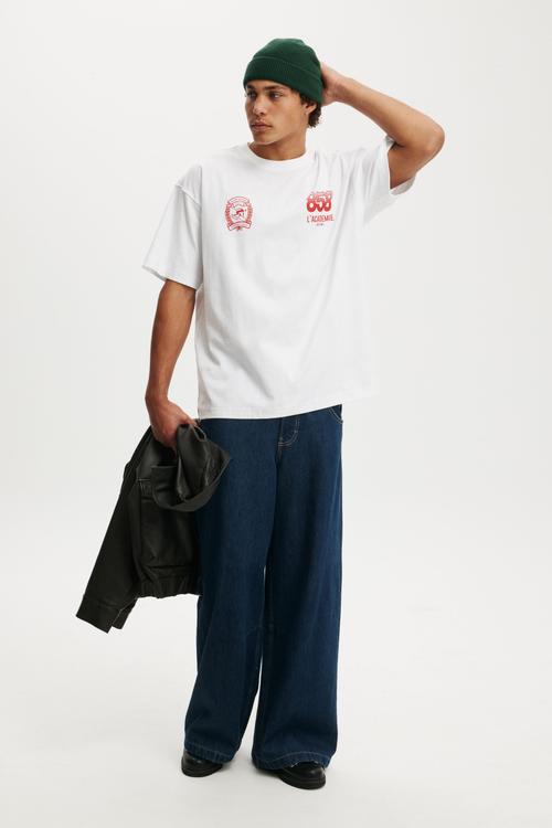 Box Fit Graphic T-shirt - White/Chalet Au Descent