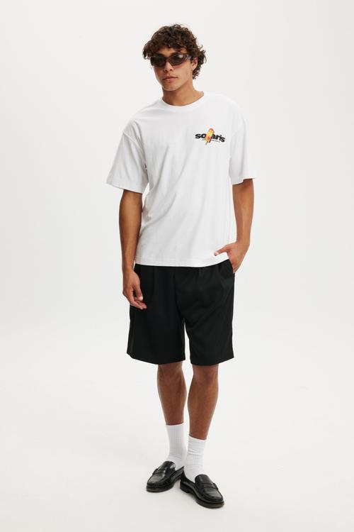 Box Fit Graphic T-shirt - White/Popsicle