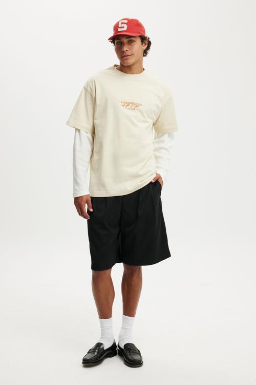 Box Fit Text T-shirt - Ecru/Kyoto Projects