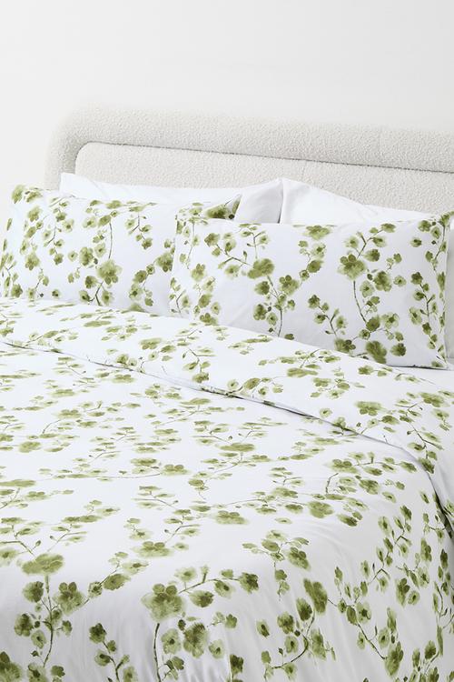 Cotton Blend Talani Floral Duvet Set Fatigue