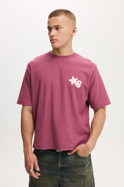 Cropped Fit Graphic T-shirt - Heather Rose/Subvsn