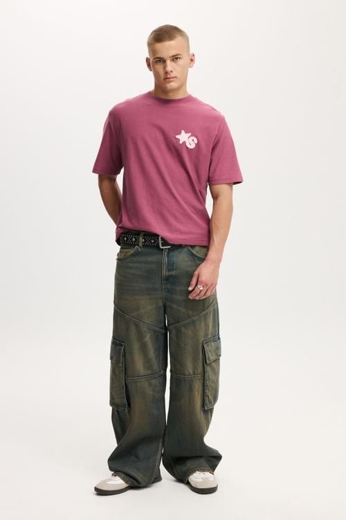 Cropped Fit Graphic T-shirt - Heather Rose/Subvsn