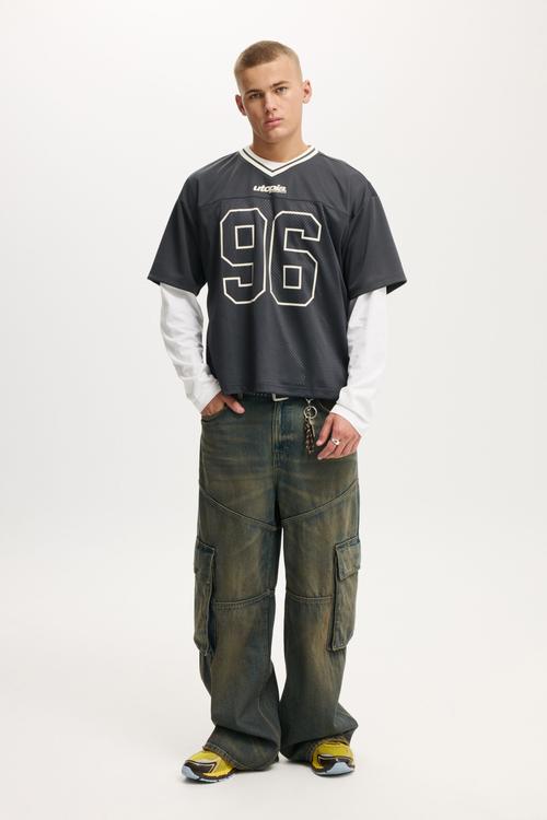Football Jersey - Washed Black/Ninety-Six