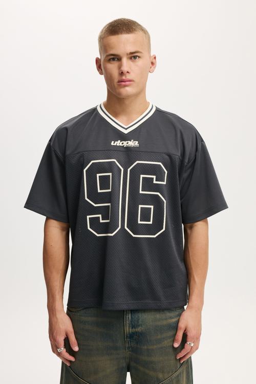 Football Jersey - Washed Black/Ninety-Six