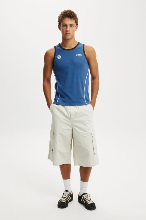 Cropped Rib Muscle - Washed Cobalt/Y3K