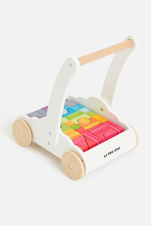 Rainbow Baby Walker & Wooden Blocks - multi