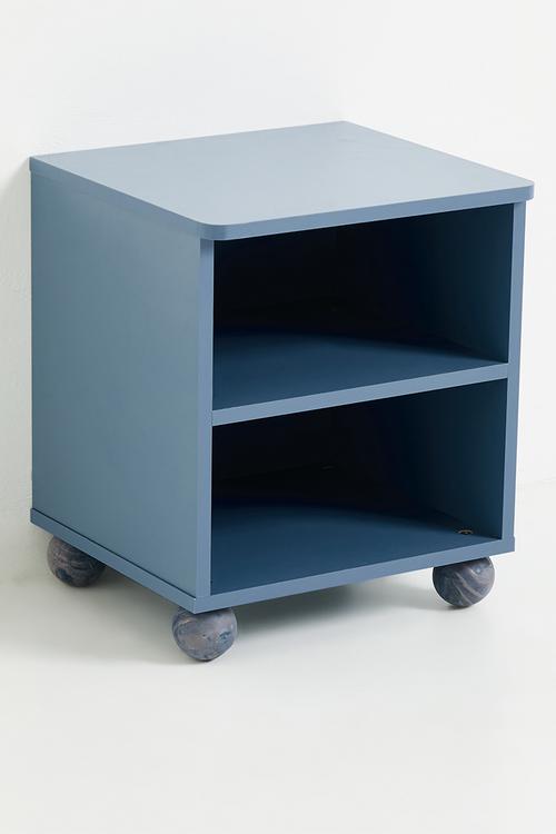 Kinder Cube Bedside Table - Blue