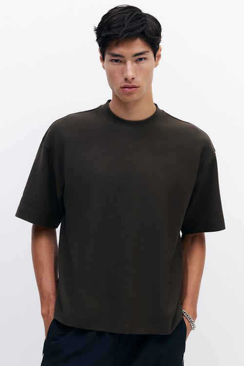 Oversized fit t-shirt - dark khaki green