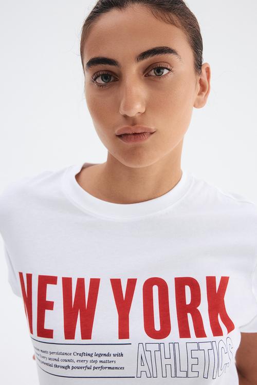 Printed t-shirt - white new york
