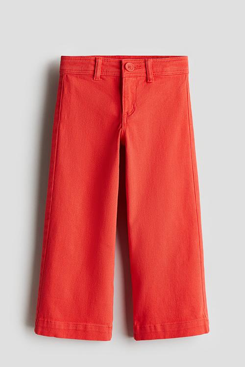 Flared trousers - bright red