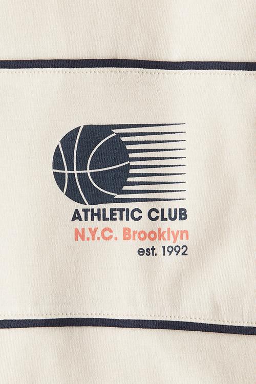 Cotton jersey T-shirt - cream basketball