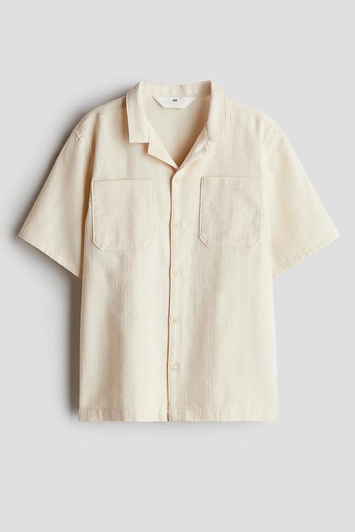 Cotton resort shirt - light beige 