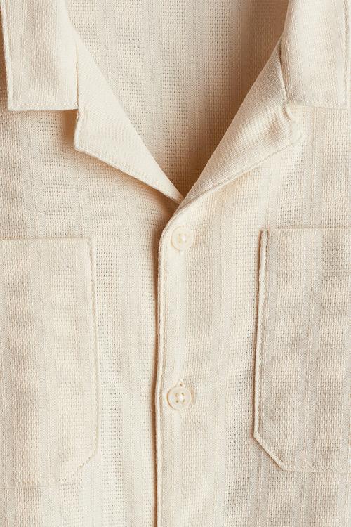 Cotton resort shirt - light beige 
