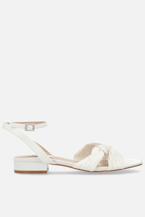 Dolly ankle strap sandal - ivory satin