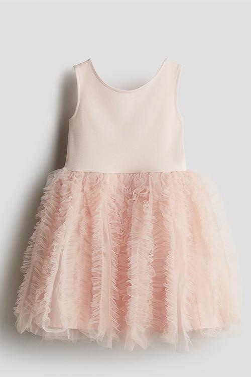 Flared-skirt dress - pink
