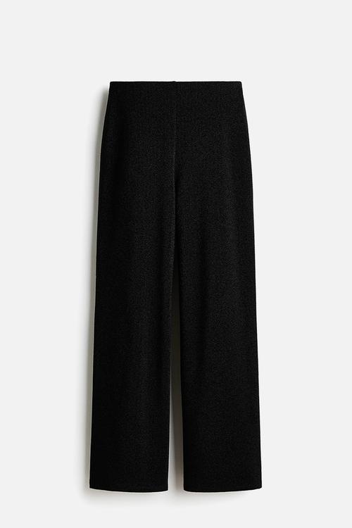 Wide glittery trousers - black/glittery