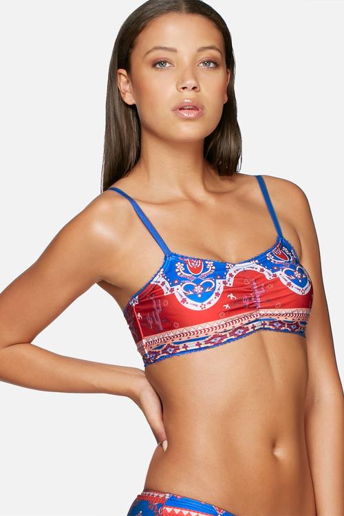 Cactus print bikini top