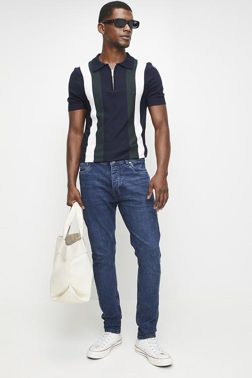Denim Skinny Fit Jean - Dark Blue Reg Length