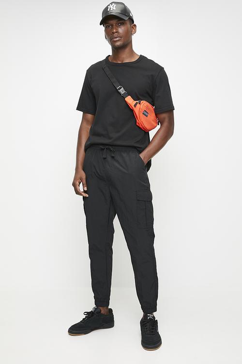 Taslan Cargo Cuff Pant - Black
