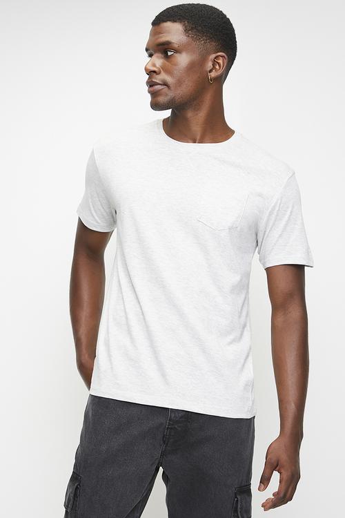 Crew Neck T-shirt - Ecru Marl
