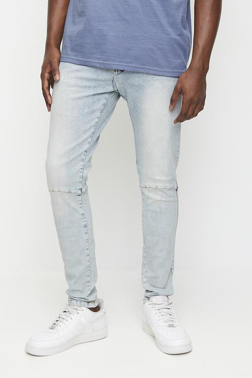 Skinny Fit Denim Jean Acid Wash - Long Length