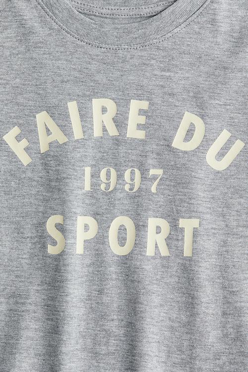 Printed T-shirt - grey/faire du sport 