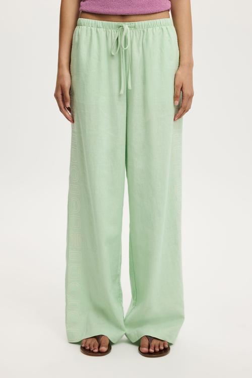 Haven wide leg pant - geo matcha whip
