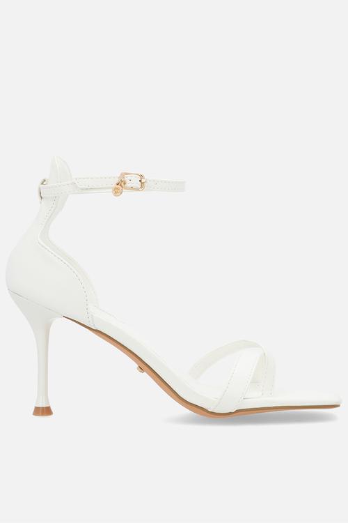 Chanel 4 toe-loop heel - white