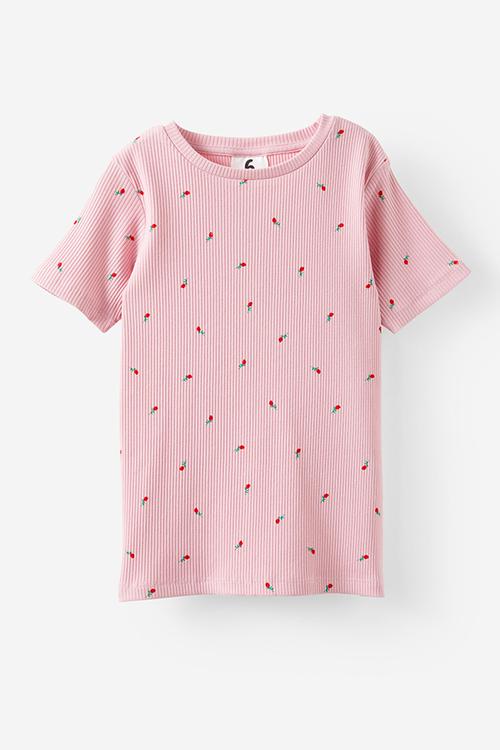 Raya Baby Tee - Marshmallow/Rose Ditsy