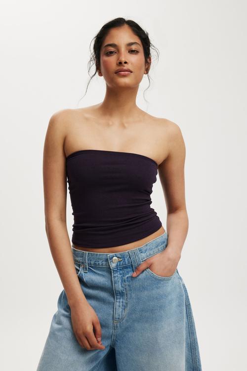 All day tube top - velvet current