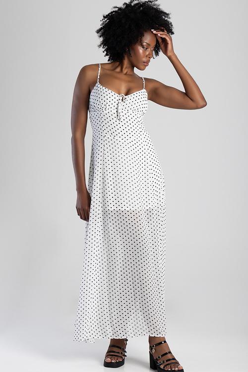 Roses Are Red: Maxi Dress With Ruching Over The Bust - Off White