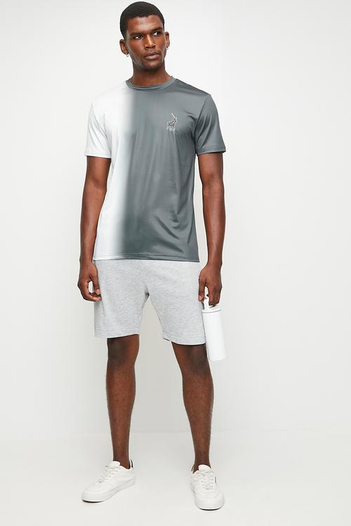 AAKIL  SPORT FLEECE SHORT - GREY MELANGE