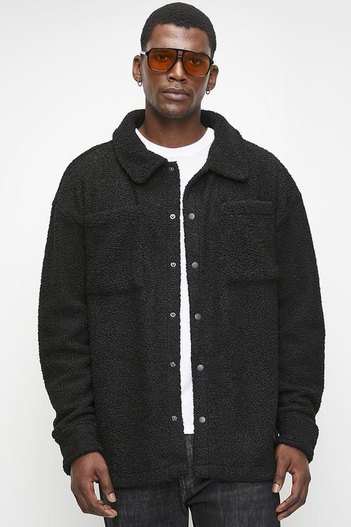 Borg Long Sleeved Shirt  - Black