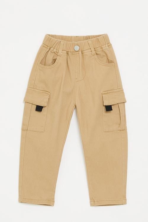 Pocket detail pants - brown 