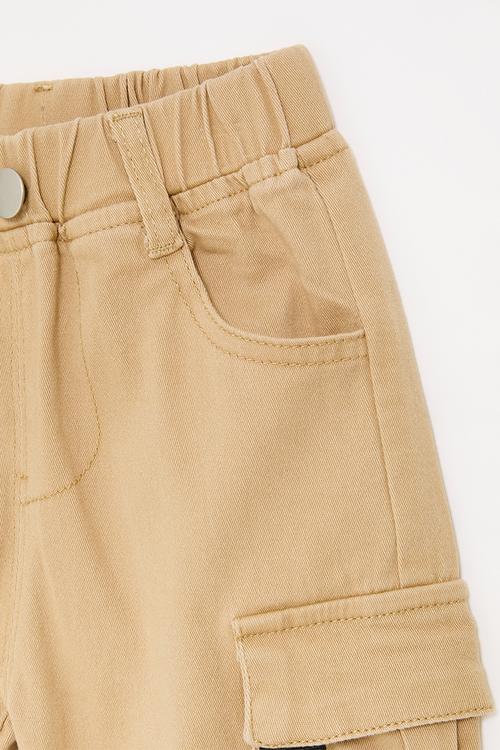 Pocket detail pants - brown 