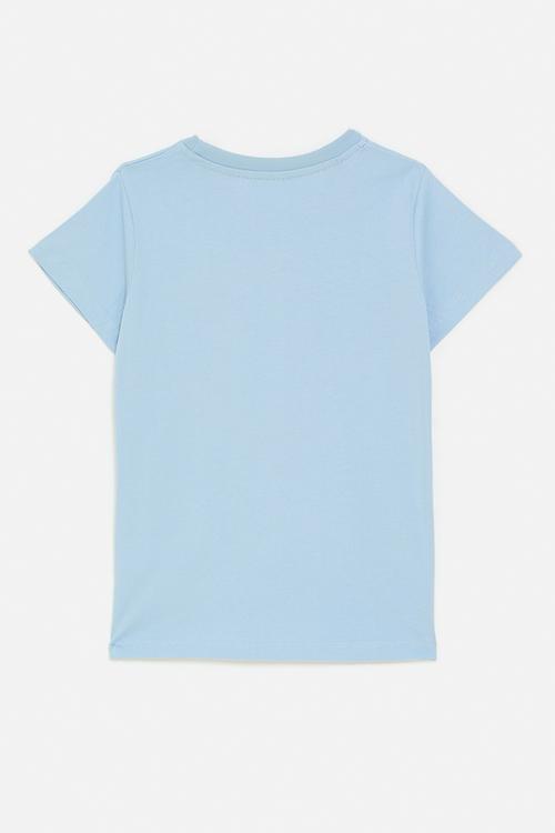 Crew neck tee-light blue