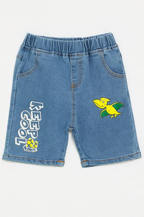 Printed short - blue