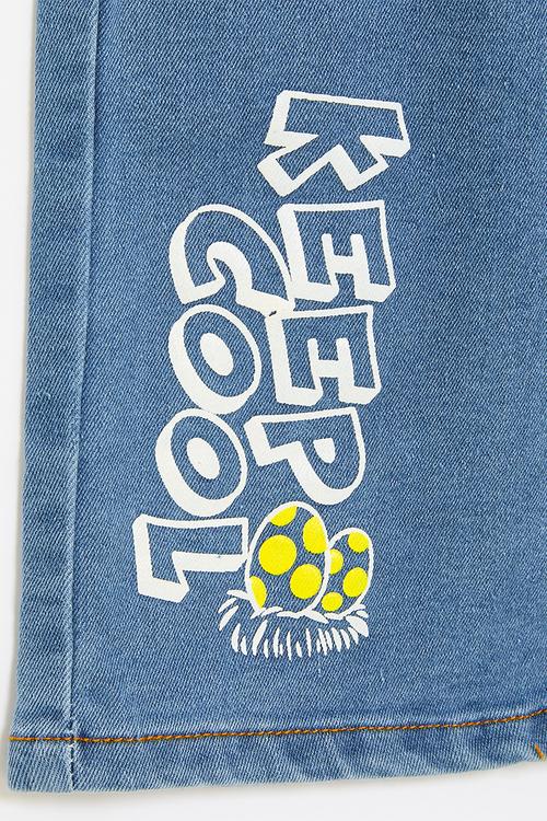 Printed short - blue