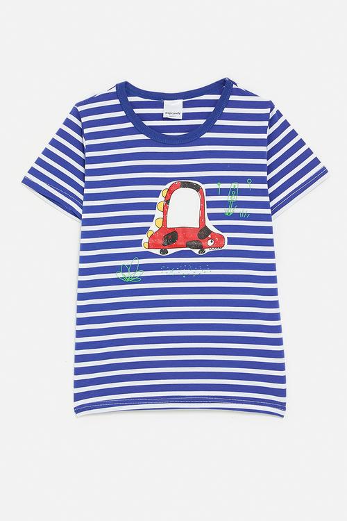 Stripe tee - blue/white