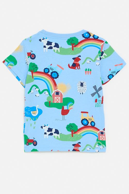 Crew neck tee-blue