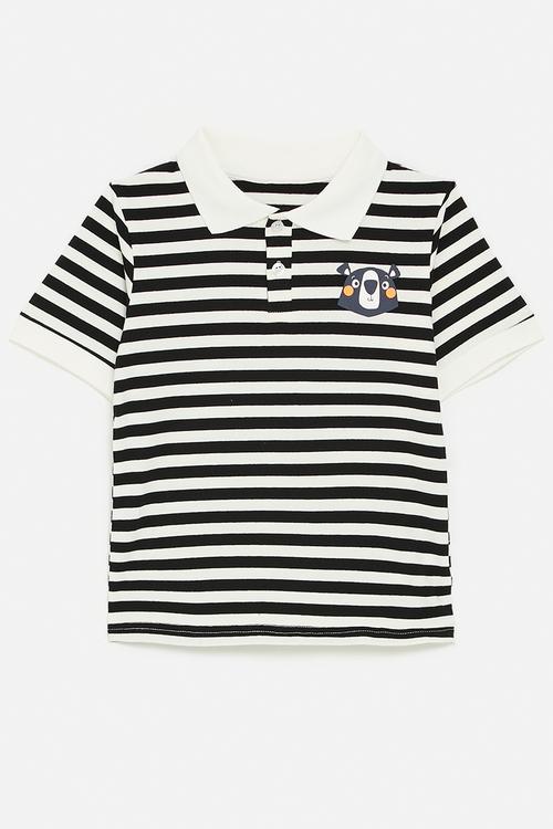 Stripe golfer - black/white